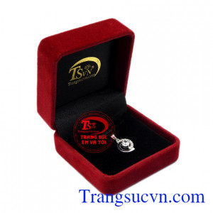 Mặt dây nữ vàng trắng thanh tao