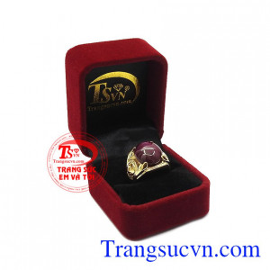 Nhẫn nam ruby sao thiên nhiên tài lộc