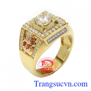 Nhẫn nam vàng đẳng cấp vàng 18k nhập khẩu Korea mẫu mã đẹp, chất lượng vàng đảm bảo
