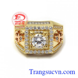 Nhẫn nam vàng đẳng cấp phù hợp nhiều phong cách thời trang và trang phục đa dạng.