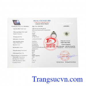 Sản phẩm có giấy kiểm định đá quý