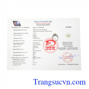 Sản phẩm có giấy kiểm định đá quý