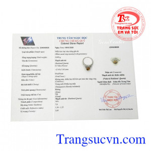 Sản phẩm có giấy kiểm định đá quý.