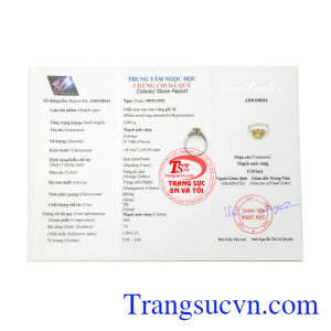 Sản phẩm có giấy kiểm định đá quý