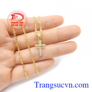 Bộ dây thánh giá vàng tinh tế, thời trang và quý phái