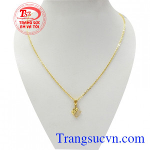 Bộ dây chuyền vàng cá tính 10k với thiết kế tinh tế, thời trang tôn lên sự nữ tính, dịu dàng và phong cách cho phái đẹp
