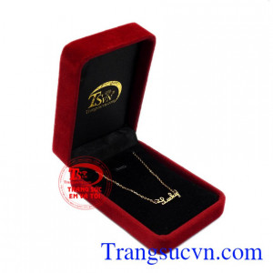 Bộ dây chuyền vàng chữ Lucky