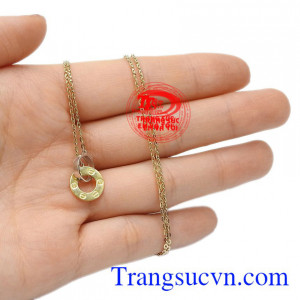 Bộ dây chuyền vàng định mệnh vàng 10k nữ tính.
