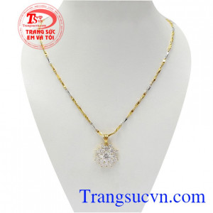 Bộ dây chuyền vàng quý phái chế tác từ vàng 10k bền đẹp, chất lượng, kiểu dáng độc đáo