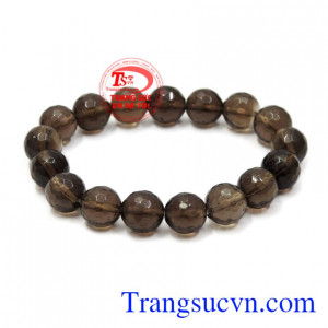 Chuỗi tay thạch anh khói 10ly được chế tác từ thạch anh khói thiên nhiên mang lại nhiều may mắn cho người đeo.