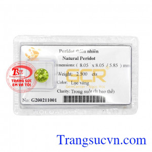 Đá Peridot ép vỉ chất lượng là loại đá được nhiều người ưa thích hiện nay vì có ý nghĩa về phong thủy và mang vẻ đẹp sang trọng khi chế tác thành trang sức,Đá Peridot ép vỉ chất lượng