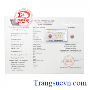 Đặc biệt, loại đá này cũng được coi như một lá bùa may mắn, giúp chủ nhân tránh được những vận xui, mang lại cho họ niềm vui và luôn bình an trước mọi biến cố của cuộc sống,Đá Ruby sao ép vỉ may mắn