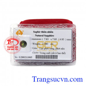 Người ta tin rằng, mỗi khi cảm thấy bất an, chỉ cần nhìn vào viên đá Sapphire lấp lánh, bạn sẽ cảm nhận được sự trong sáng và thuần khiết,Đá Sapphire ép vỉ an lành