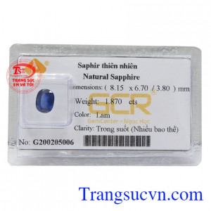 Sapphire là viên đá giúp khai mở tâm trí, suy nghĩ được thông suốt, trở nên tích cực, lạc quan hơn, cơ thể nhờ thế cũng khỏe mạnh, vui vẻ và bình an