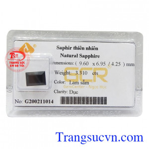 Đá sapphire ép vỉ đại cát màu sắc tươi sáng, chất lượng cao, có giấy kiểm định đảm bảo