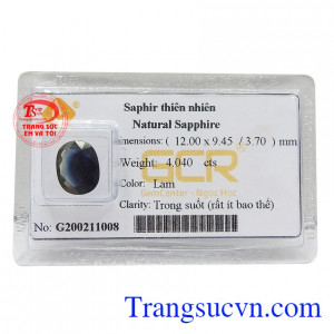 Đá sapphire ép vỉ quyền lực phù hợp làm mặt dây chuyền, mặt nhẫn đeo thời trang và phong thủy