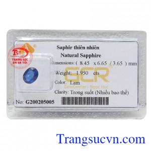 Đá sapphire thiên nhiên may mắn là viên đá của tình yêu, hôn nhân bền vững, sự giàu có và lòng chung thủy