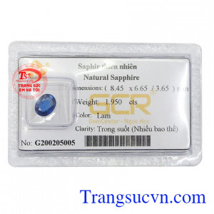 Sapphire thiên nhiên còn mang đến cảm giác êm đềm, tập trung tâm trí, giảm căng thẳng mệt mỏi, nên được nhiều người lựa chọn sử dụng như lá bùa hộ mệnh cho bản thân.
