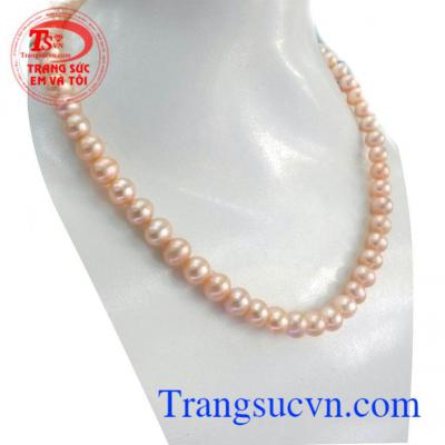 Dây chuyền ngọc trai tặng Mẹ nhân ngày sinh nhật,quà tặng ngọc trai đẹp,chuỗi ngọc trai đeo cổ, ngọc trai hồng