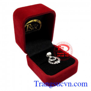 Mặt dây nữ vàng trắng nổi bật