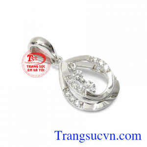 Mặt dây nữ vàng trắng tinh tế được nhập khẩu từ Korea sáng bóng, đẹp mắt.