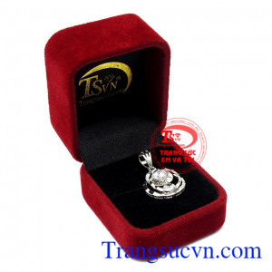 Mặt dây nữ vàng trắng trang nhã