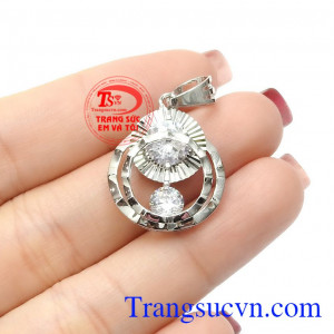 Thích hợp làm quà tặng cho người thân, bạn bè trong các dịp khác nhau,Mặt dây nữ vàng trắng trang nhã