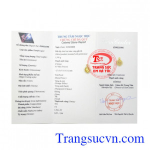 Mặt dây thạch anh vàng thanh thoát