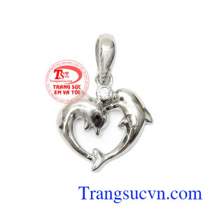 Mặt dây vàng trắng cá heo là sản phẩm luôn nhận được sự yêu thích của phái nữ,Mặt dây vàng trắng cá heo