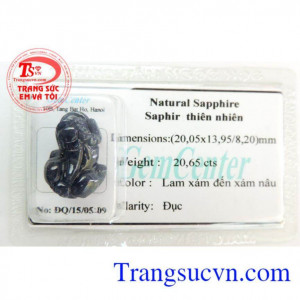 Mặt nhẫn tỳ hưu saphire 20 ct