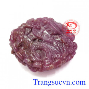 Mặt Phật Di Lặc Ruby cầu phúc có giấy kiểm định uy tín, bình an.