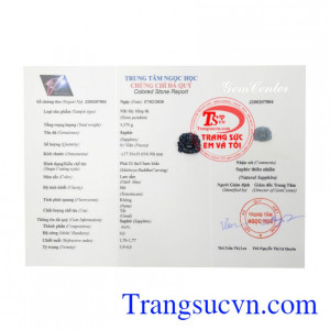 Mặt phật Di Lặc Sapphire an lành