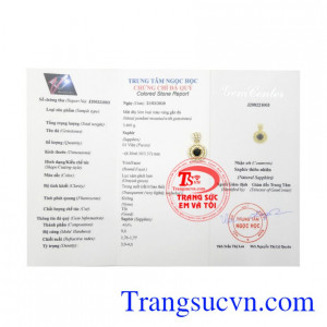 Mặt Sapphire nữ hoàng ánh sáng