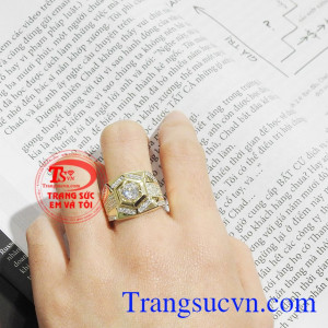 Sản phẩm thích hợp làm quà tặng cho người thân hoặc bạn bè của bạn. Nhẫn nam lịch lãm nhập khẩu.