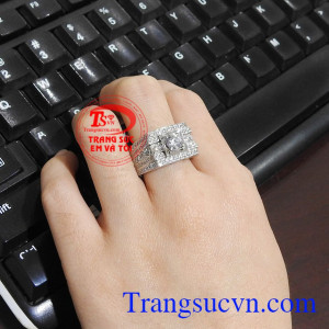 Nhẫn nam vàng trắng mạnh mẽ, thời trang và phong cách Nhẫn nam vàng trắng an khang