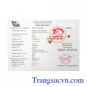 Nhẫn Nữ Granet tài lộc 14k