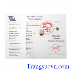 Nhẫn nữ hoa ruby