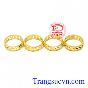 Nhẫn nữ kim tiền phát lộc vàng 10k