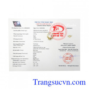 Nhẫn nữ Opal vàng 14k