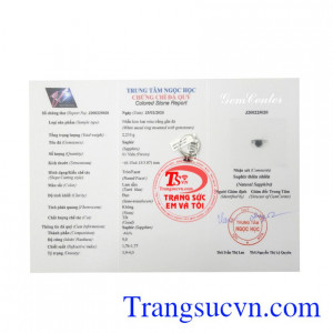 Nhẫn nữ Sapphire may mắn 10k