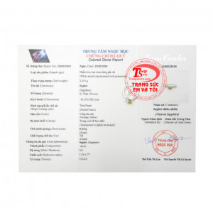 Nhẫn nữ sapphire vàng may mắn