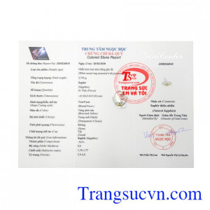 Nhẫn nữ Sapphire vàng tài lộc