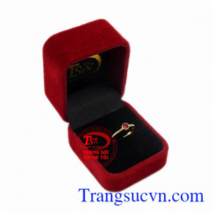 Nhẫn nữ vàng kiều diễm vàng 10k xinh xắn.