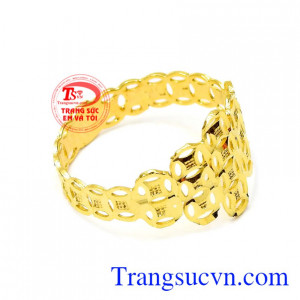 Nhẫn nữ vàng kim tiền tài lộc giao hàng toàn quốc.