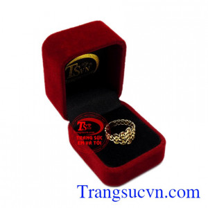 Nhẫn nữ vàng kim tiền tài lộc vàng 10k