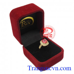 Nhẫn nữ vàng Ruby đẳng cấp
