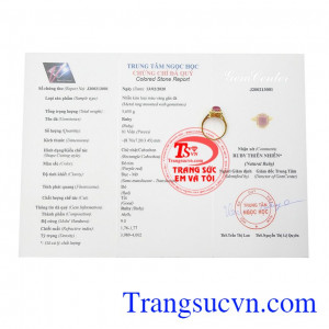 Nhẫn nữ vàng Ruby sang trọng