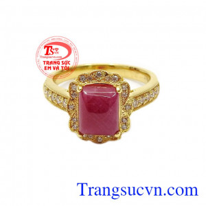 Ruby không chỉ mang lại vẻ đẹp về mặt thẩm mỹ mà nó còn có tác dụng rất tốt đối với sức khỏe của con người,Nhẫn nữ vàng Ruby sang trọng