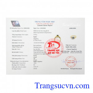 Nhẫn nữ vàng Sapphire dịu dàng
