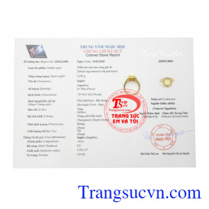 Nhẫn nữ vàng Sapphire quý phái